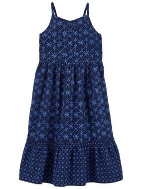 Carter’s Girls Navy Blue Printed Spaghetti-Strap Dress size 7